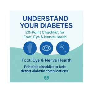 eBook – Spot the Signs Early: 20-Point Checklist for Foot, Eye & Nerve Health
