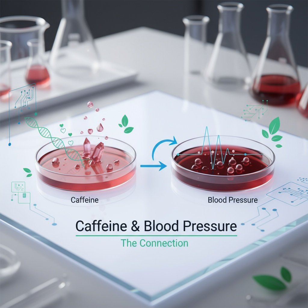A soothing cup of herbal tea next to a blood pressure monitor, symbolizing the interplay between beverages and vascular health.